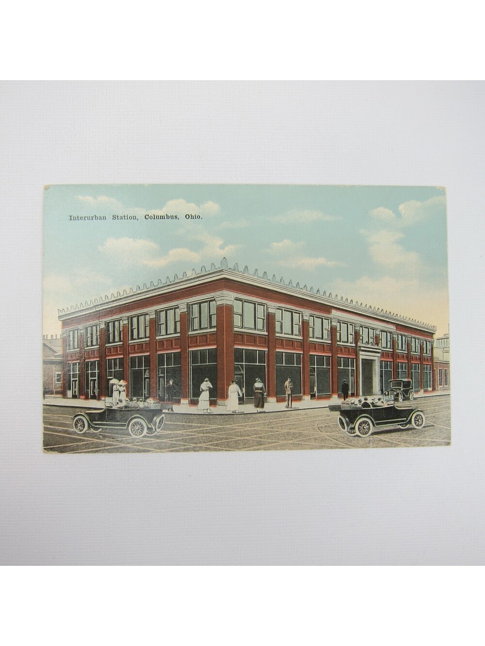 Postcard Interurban Station Terminal Columbus Ohio Electric Railway UNPOSTED